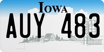 IA license plate AUY483