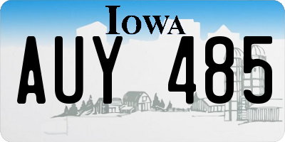 IA license plate AUY485