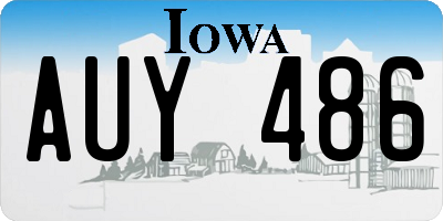IA license plate AUY486