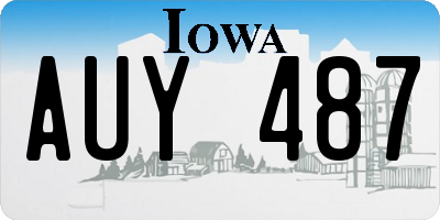 IA license plate AUY487