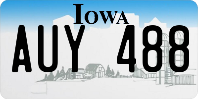 IA license plate AUY488