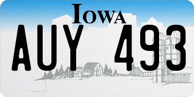 IA license plate AUY493