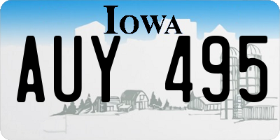 IA license plate AUY495
