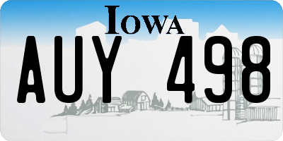 IA license plate AUY498