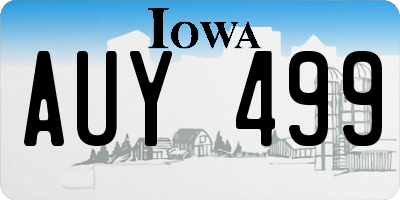 IA license plate AUY499