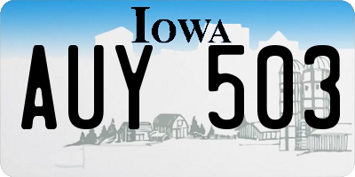 IA license plate AUY503