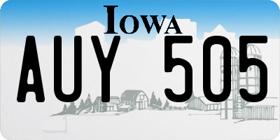 IA license plate AUY505