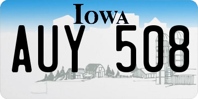 IA license plate AUY508