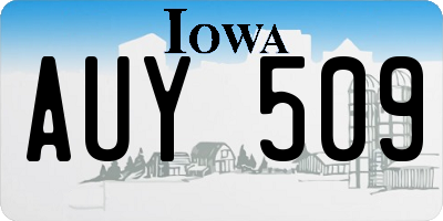 IA license plate AUY509