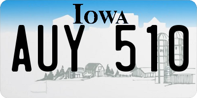 IA license plate AUY510