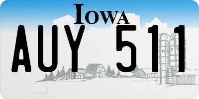 IA license plate AUY511