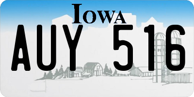 IA license plate AUY516