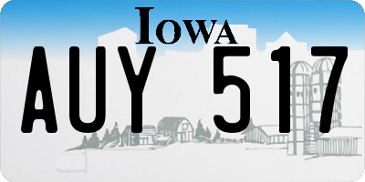 IA license plate AUY517