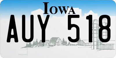 IA license plate AUY518