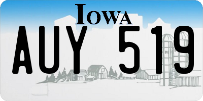 IA license plate AUY519