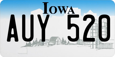 IA license plate AUY520