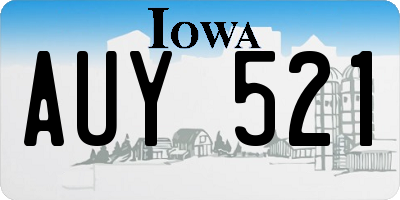 IA license plate AUY521