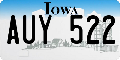 IA license plate AUY522