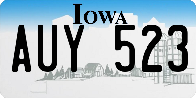 IA license plate AUY523