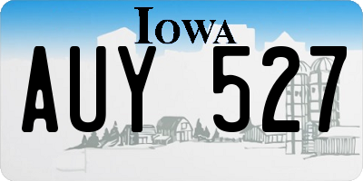 IA license plate AUY527