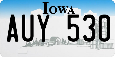 IA license plate AUY530