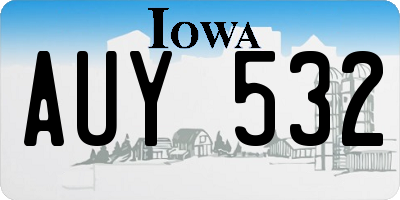 IA license plate AUY532
