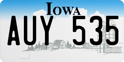 IA license plate AUY535