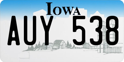 IA license plate AUY538