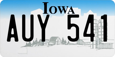 IA license plate AUY541
