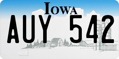 IA license plate AUY542