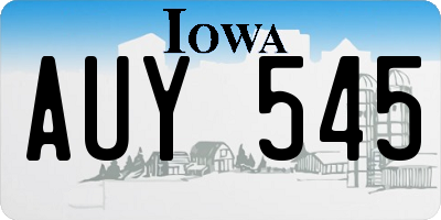 IA license plate AUY545
