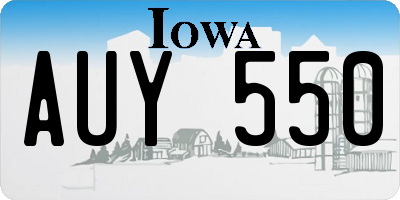 IA license plate AUY550