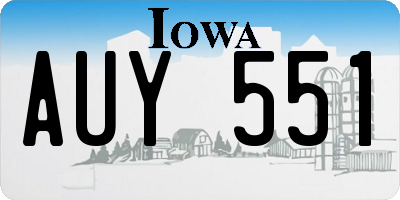 IA license plate AUY551