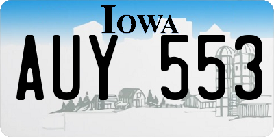 IA license plate AUY553