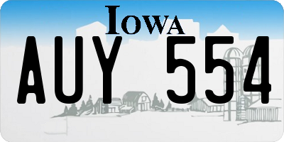IA license plate AUY554