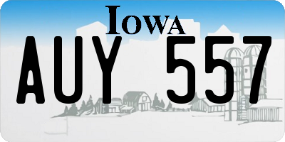 IA license plate AUY557