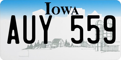 IA license plate AUY559
