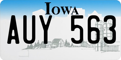 IA license plate AUY563