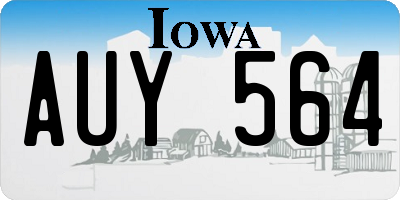 IA license plate AUY564