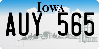 IA license plate AUY565