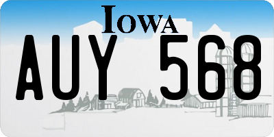 IA license plate AUY568