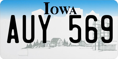 IA license plate AUY569