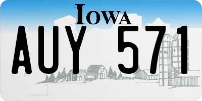 IA license plate AUY571