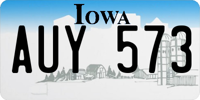IA license plate AUY573