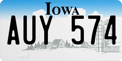IA license plate AUY574