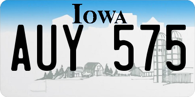 IA license plate AUY575