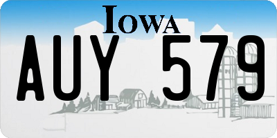 IA license plate AUY579