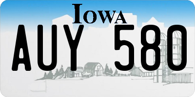 IA license plate AUY580