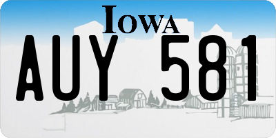 IA license plate AUY581