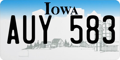 IA license plate AUY583